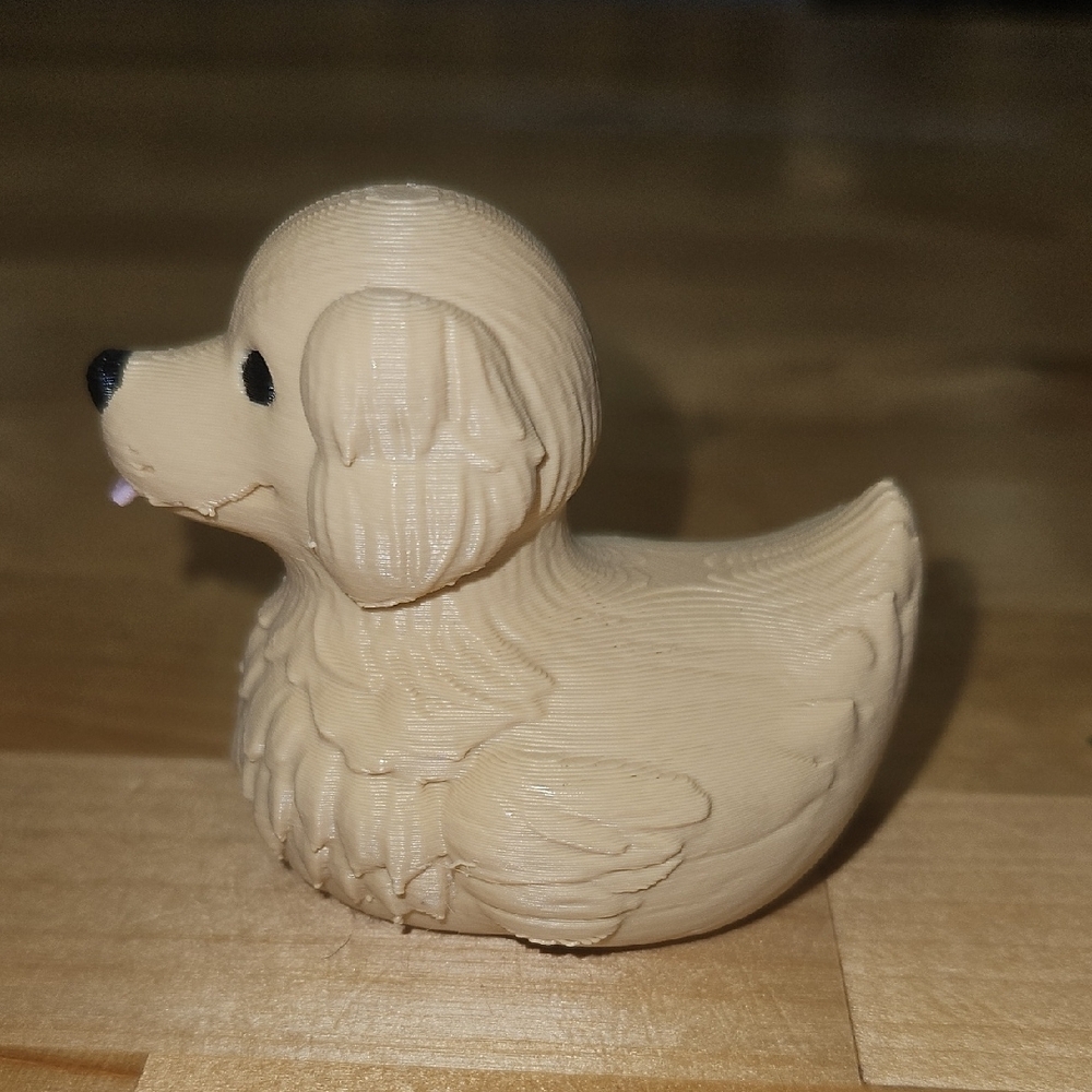 3D Printed Golden Retriever Duck Figurine Nwot - Picture 2 of 5